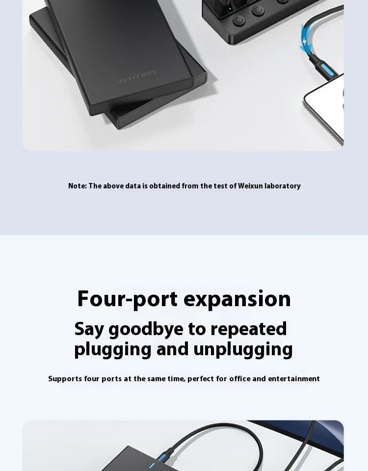 Vention USB 3.0 extender expansion dock with four interfaces and 1 metre cable