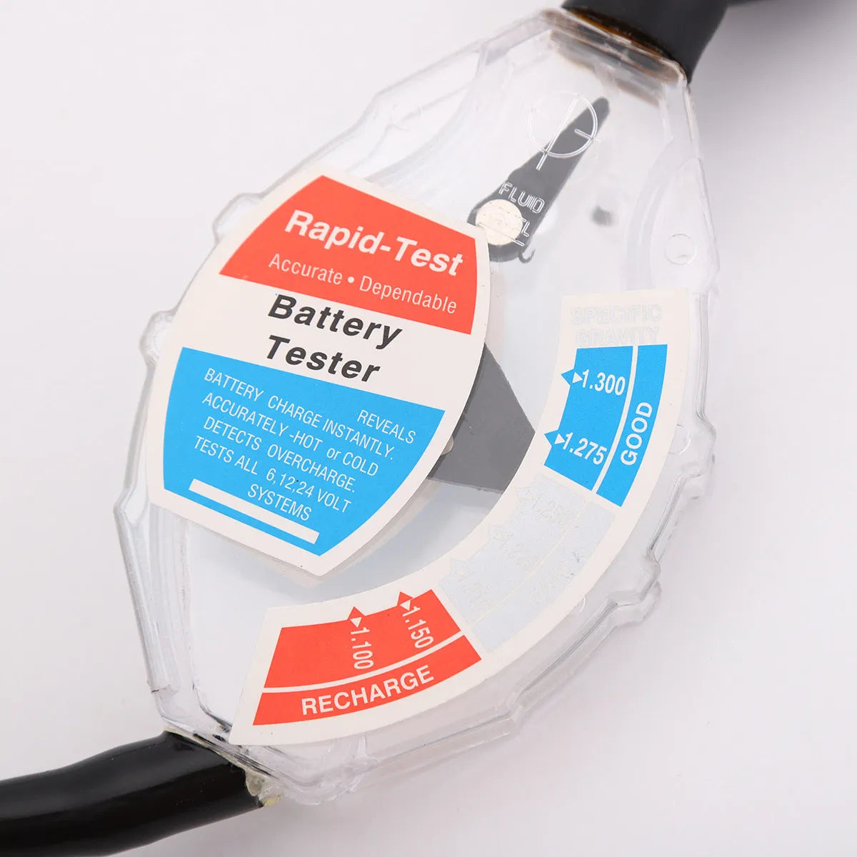 Electrolyte hydrometer for lead acid battery testing with suction bulb and measurement scale