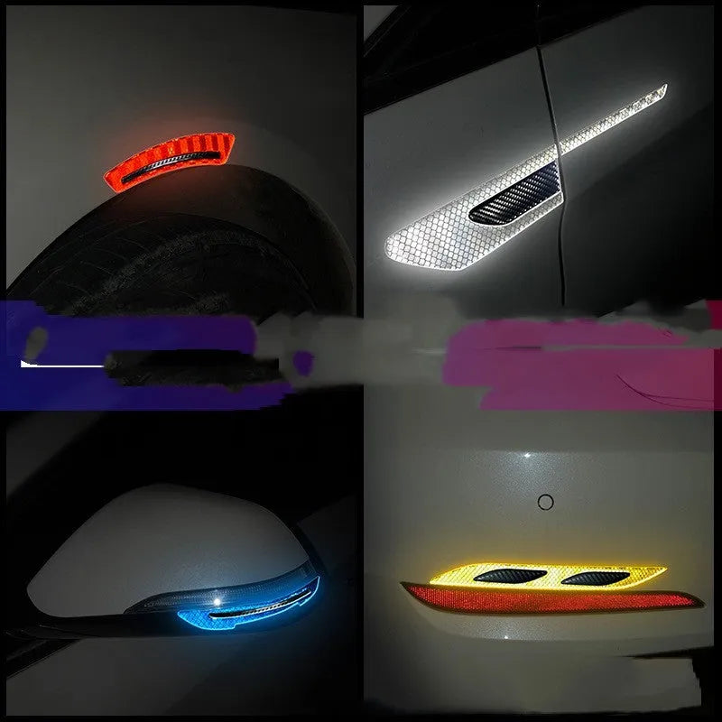 Blue reflective warning tape strips for car bumper safety with 17mm width