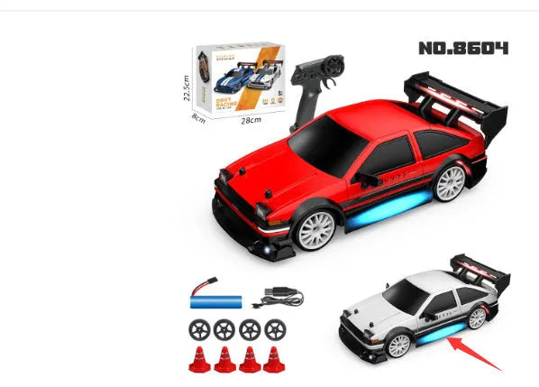 RC drift remote control car in GTR red/black colour with 2.4G control and adjustable light