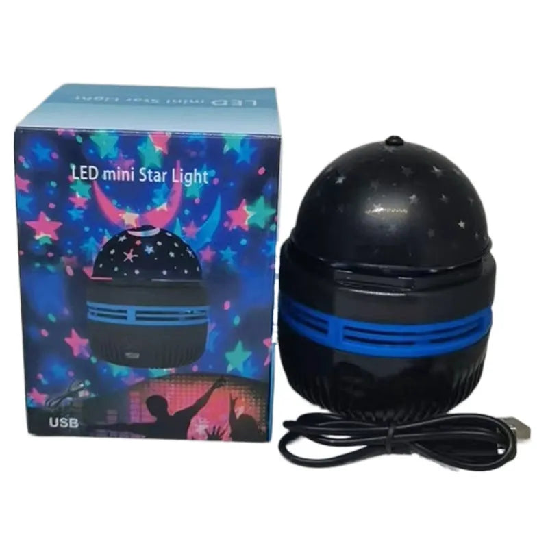 Mini crystal magic ball projection light showing starry sky and aurora water pattern effects