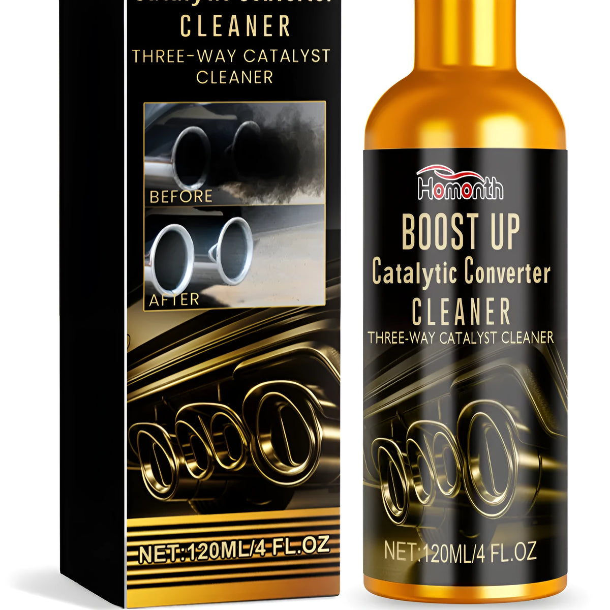 120ml catalytic converter cleaner PE bottle 4.2x15.5cm water-based cleaning agent
