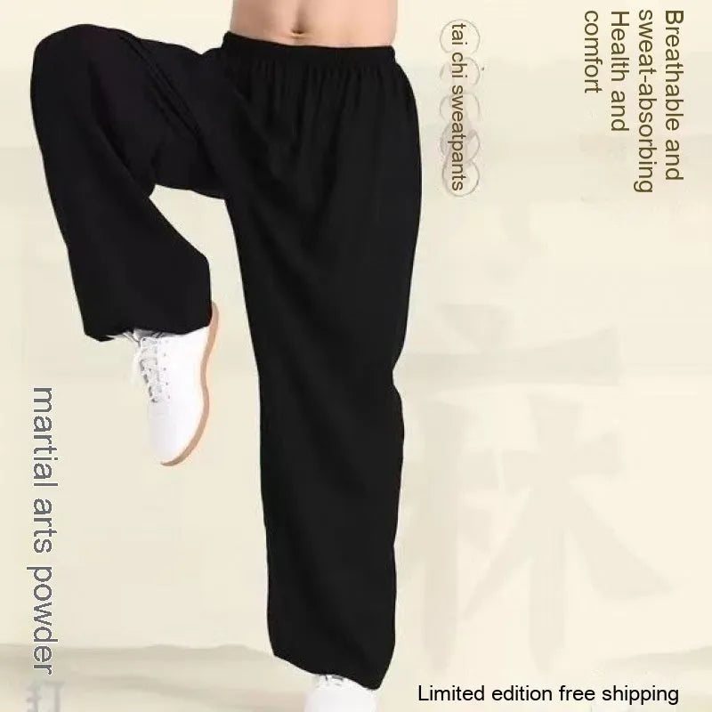 Children's black high-elasticity Sanda practice pants made from Lycra fabric