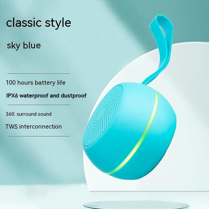 Bluetooth Speaker Outdoor Waterproof Subwoofer Audio 5W USB Power Black Blue Light Gray Red Sky Blue Plastic Mini Stereo Card Insertion Voice Prompt Call Function Dustproof Drop-Storitant for Outdoor Home Karaoke Live Broadcast Portable