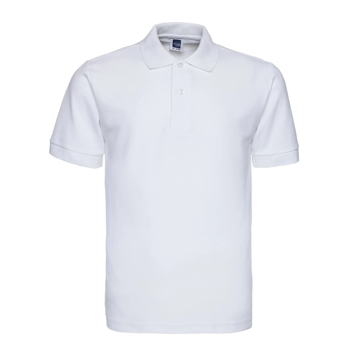 Plus size men's short sleeve polo shirt in solid colour with lapel collar
