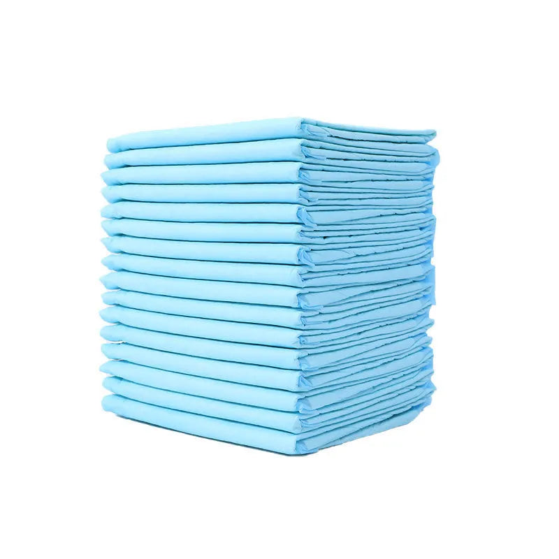 Pet urinal pads with bamboo charcoal in S M L XL sizes on white background