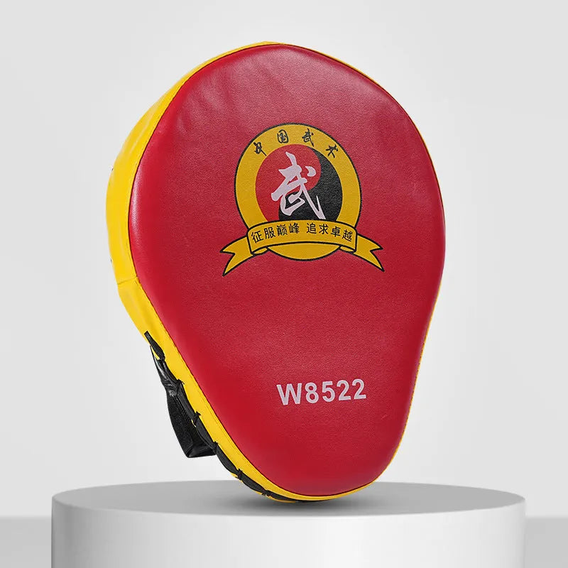 Boxing training punch mitts hand targets in red and black PU material for Muay Thai