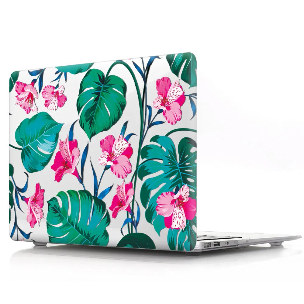 Plastic laptop protective shell with floral pattern for MacBook models 11air, 12retina, or 13pro.