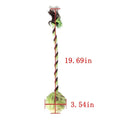 Ball knot dog toy with rubber ball and long rope for tug-of-war, available in Big and Small sizes.