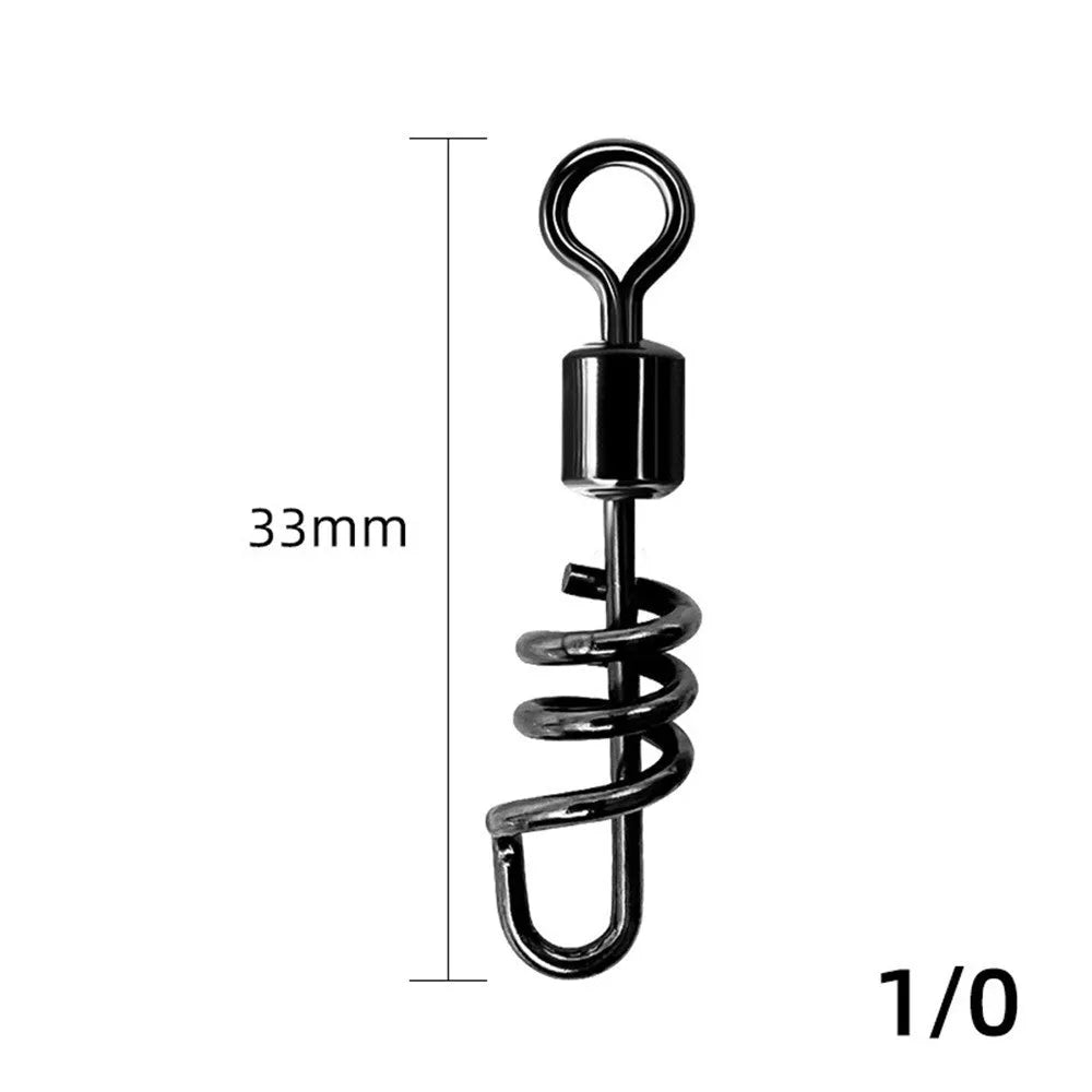 8-shaped stainless steel fishing swivel connector for tackle connections and line twist reduction