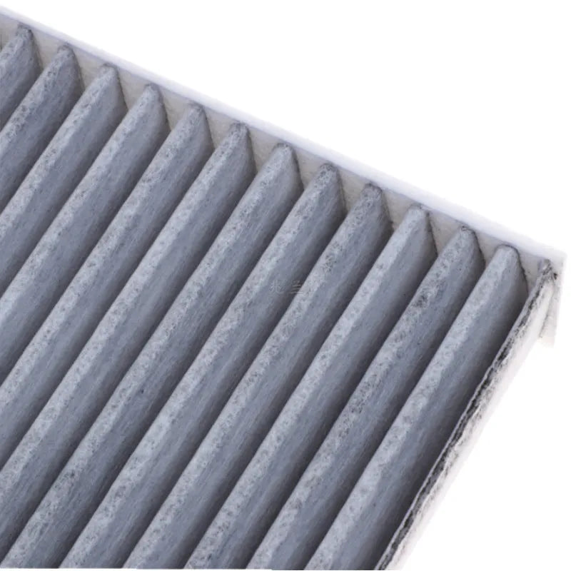 Grey Geely air conditioning filter grid panel measuring 215x210x30mm for vehicle cabin air system