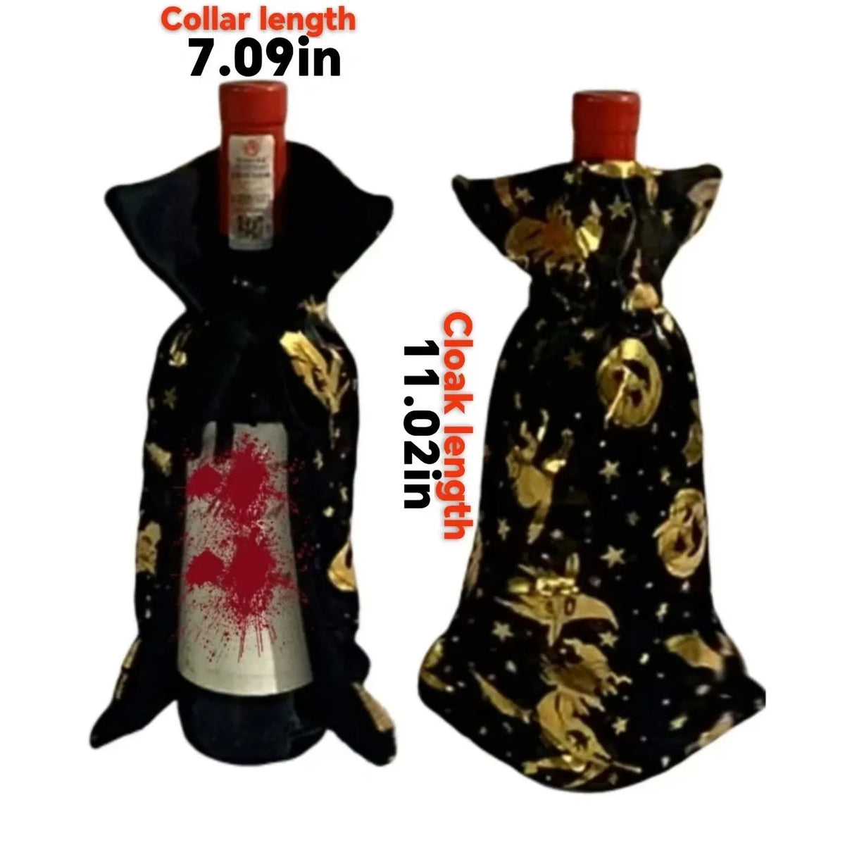 Two-tone cloth champagne bottle cloak, 27 x 16 x 0.5cm European style wine bottle cover