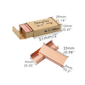 Box of 1000 metal staples in rose gold, black, purple, and rose red colours for office staplers