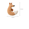 Cartoon dog chew toy in fox or duckling design with crinkle sound feature