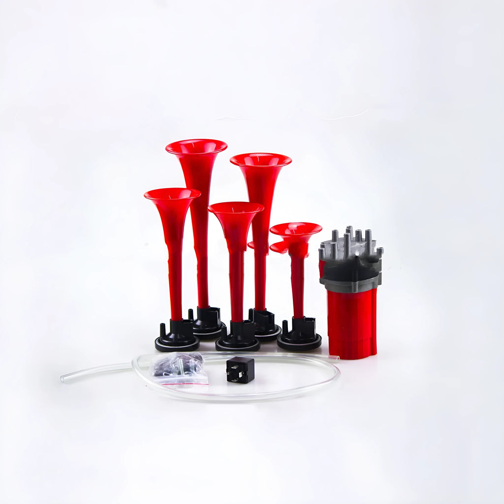 TZ-329 Music Electric Air Horn with 5 tubes in black finish for car use