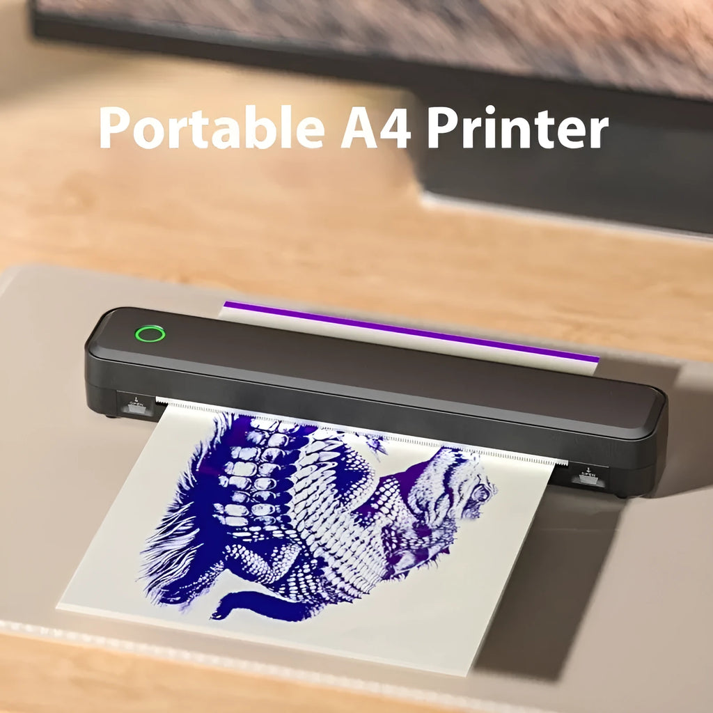 Compact black Bluetooth thermal printer for mobile phone drawing applications