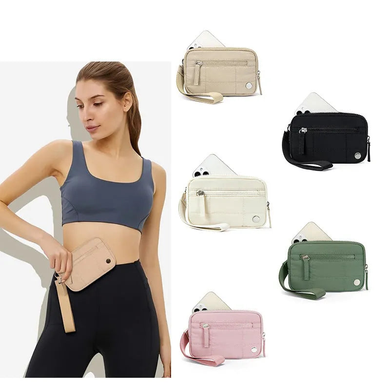 Waterproof quilted handbag with transparent deck section in nylon material