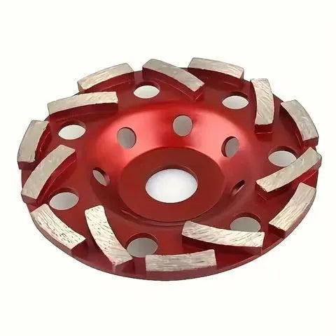 5-inch diamond shaped bowl grinding plate with steel body and diamond segments for stone processing