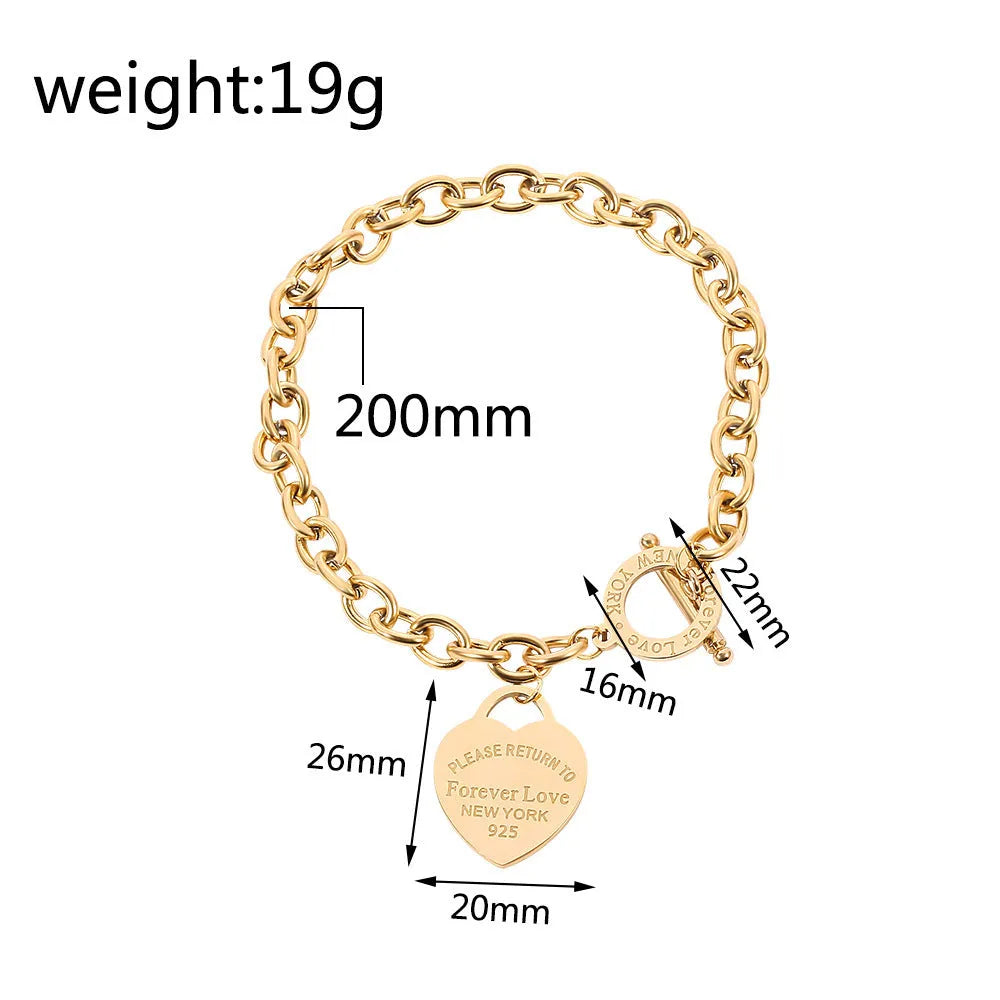 Alloy heart shape bracelet ladies electroplated jewellery Sl257 Sl258 colour styles