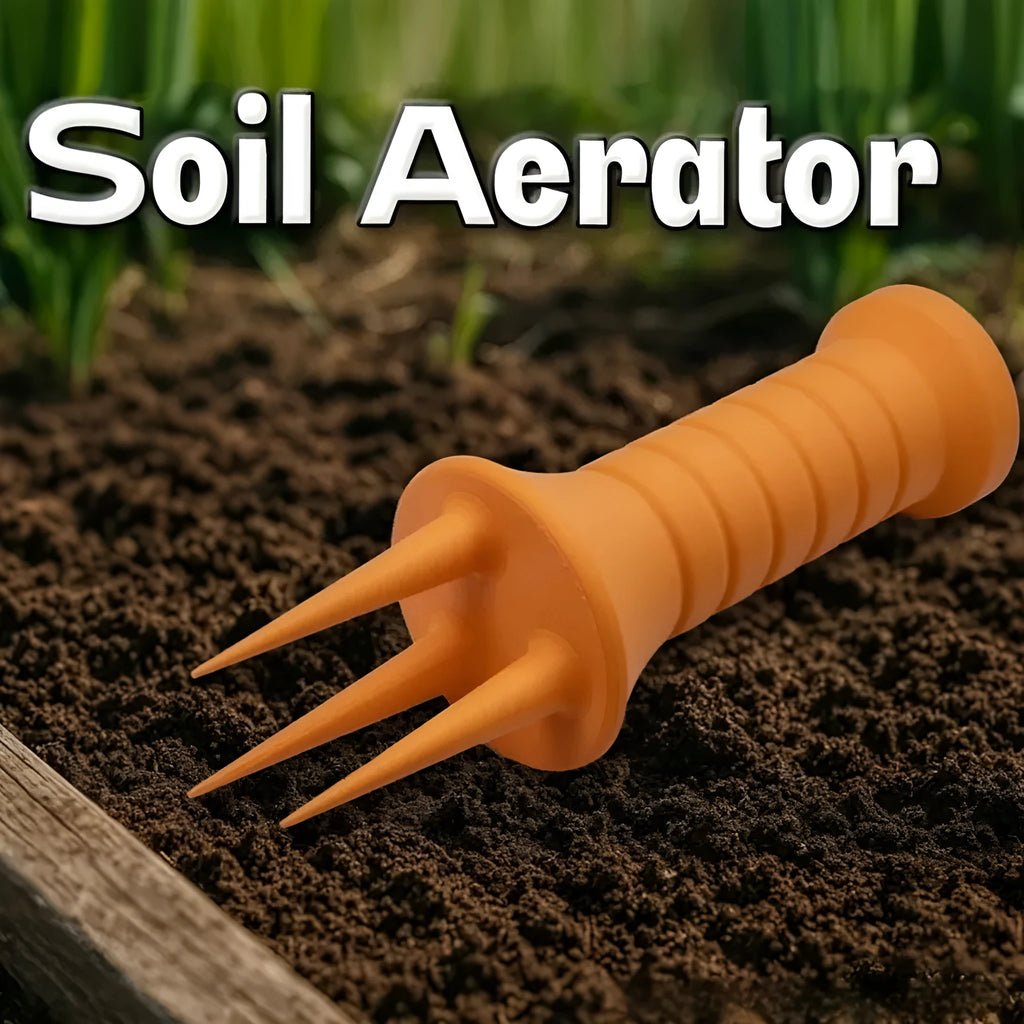 Home gardening plastic soil aerator in two sizes for pot and bed aeration