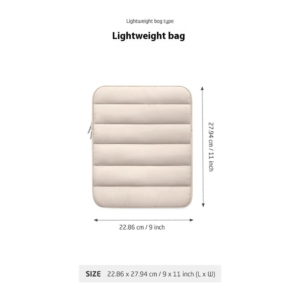 Elasticated laptop sleeve for 9.7-11 inch devices with waterproof lining in black colour