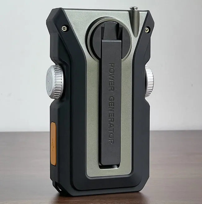 Solar hand crank radio flashlight in silver gray or army green, ABS body, 4000mAh battery, LED strong light, 16x9.12x4.84cm