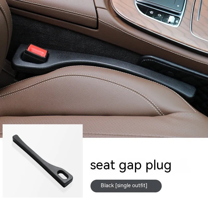 Flexible polyurethane car seat gap strips in multiple colours preventing items falling between seats