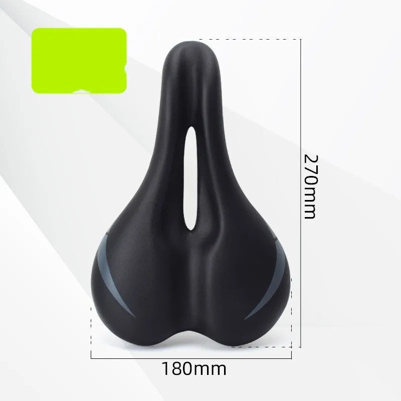 Bicycle seat cushion with hollow design measuring 270mm by 180mm for bike saddle comfort