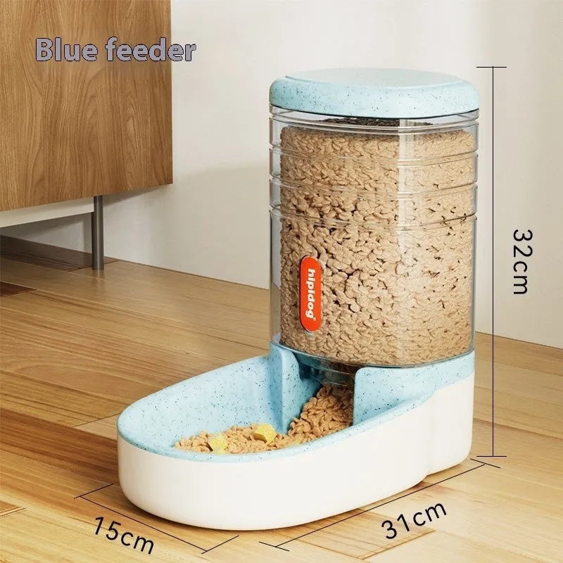 Grey automatic pet water fountain with 3.8L large capacity for dogs and cats.