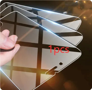 Tempered glass iPhone screen protector showing transparent non-full screen design