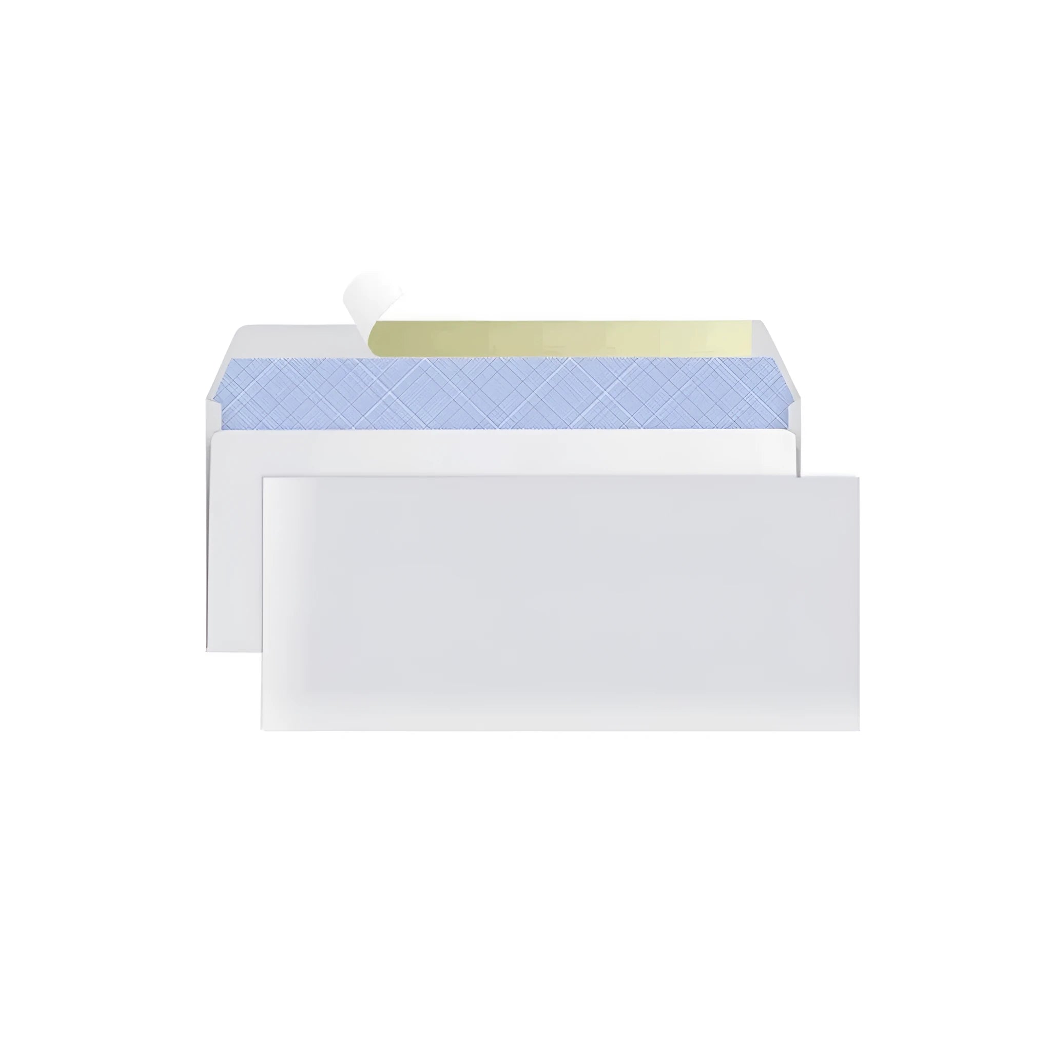 Blue tamper-evident self-adhesive confidential envelope measuring 105mm by 240mm.