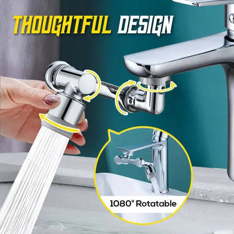 Swivel universal extension bubbler faucet with 1080-degree rotation and dual water modes