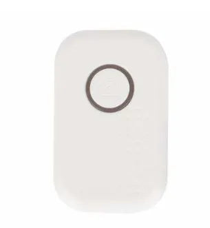 iTag Item Location Finder compact Bluetooth tracker in black, white, pink, or blue, 27x44x9mm, 9.6g, with 90dB alert and CR2032 battery