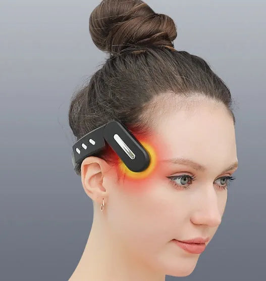 Rechargeable head temple massage instrument with 3-speed control for decompression, available in multiple colour editions