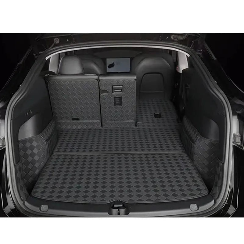 Special Car Leather Supplies trunk mat in black for Tesla Model 3 boot