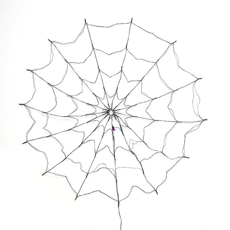 LED spider web lights 1.5m diameter PVC Halloween decoration outdoor battery operated