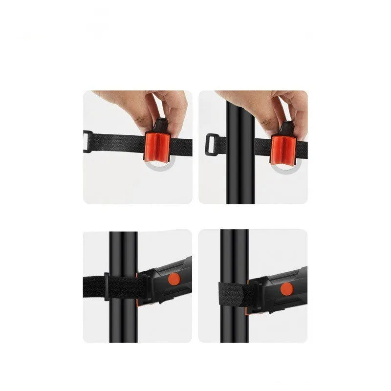 USB rechargeable waterproof bicycle taillight in five colour options for night riding safety