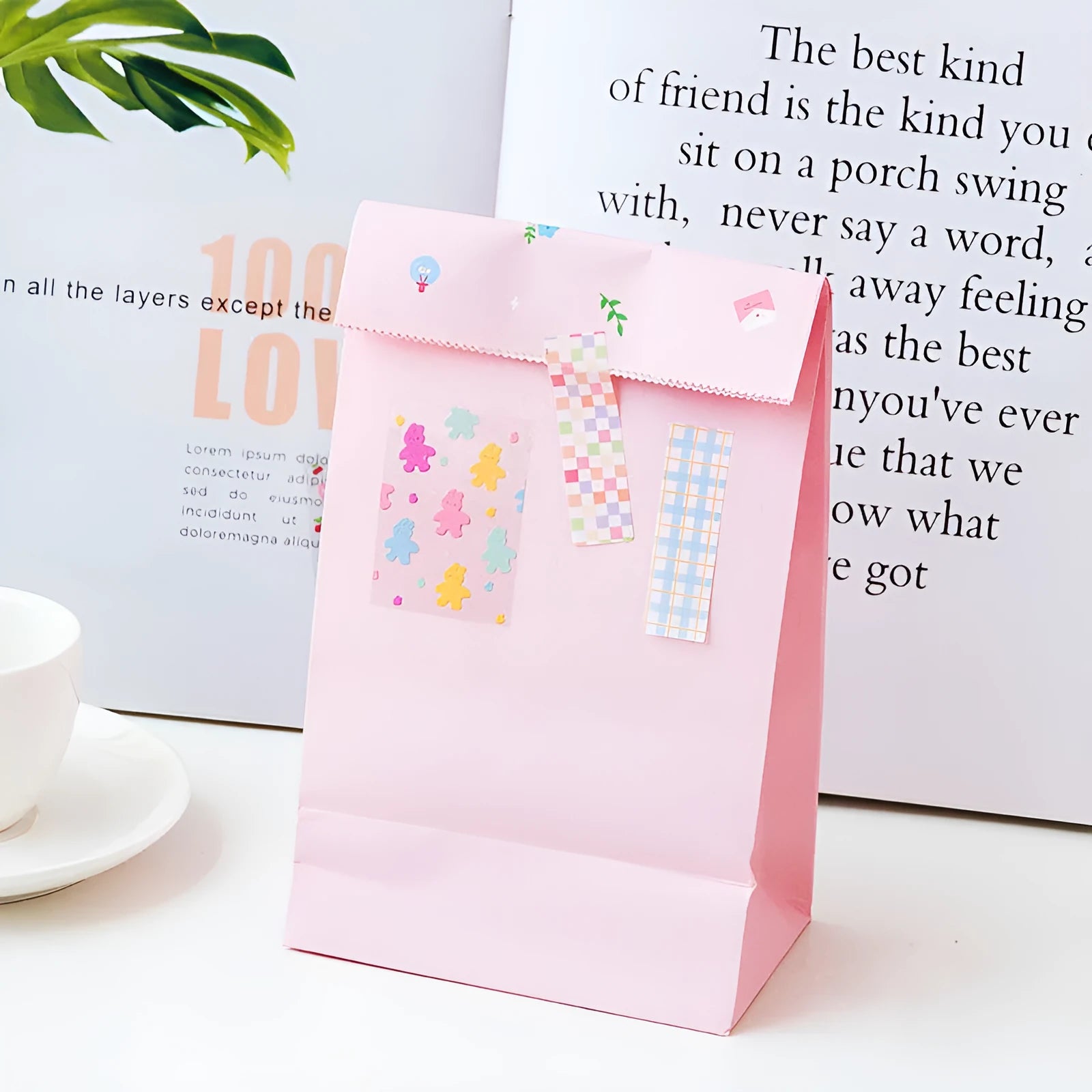 PVC index stickers in sweet colours including cream, blue, and pink for study notes organisation