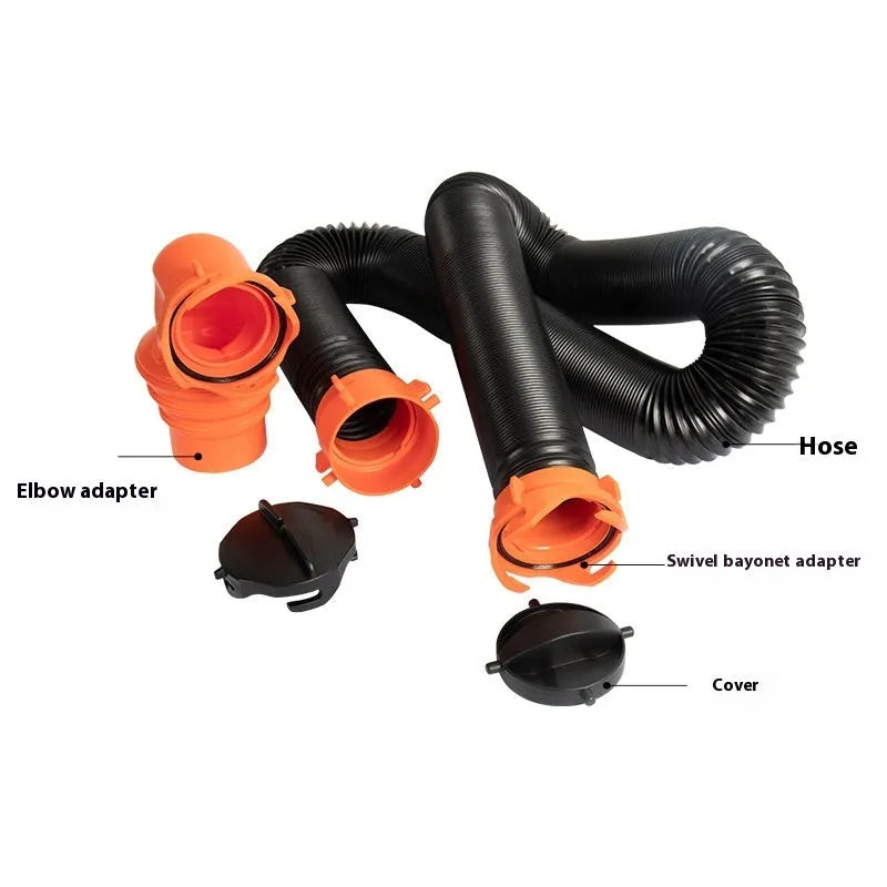 90-degree grey sewage hose elbow joint for caravan and marine wastewater drainage