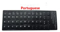 Russian language PVC keyboard film for 14 inch laptop, black base with orange letters