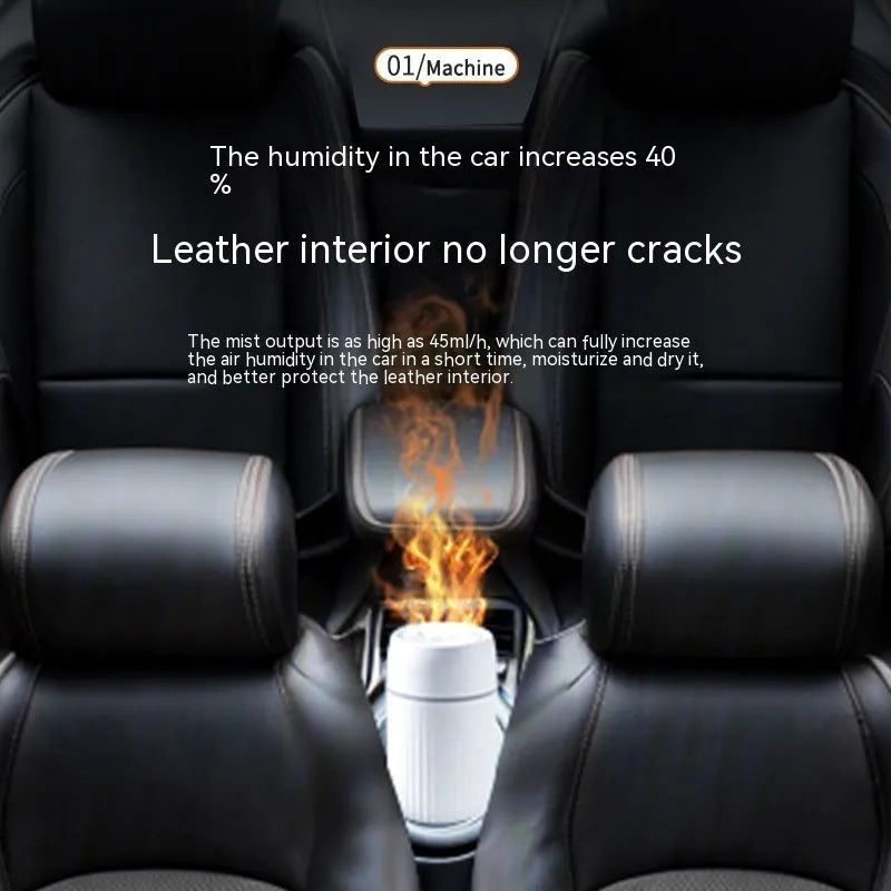 Compact black car air freshener diffuser with automatic sprayer and 100mL water tank