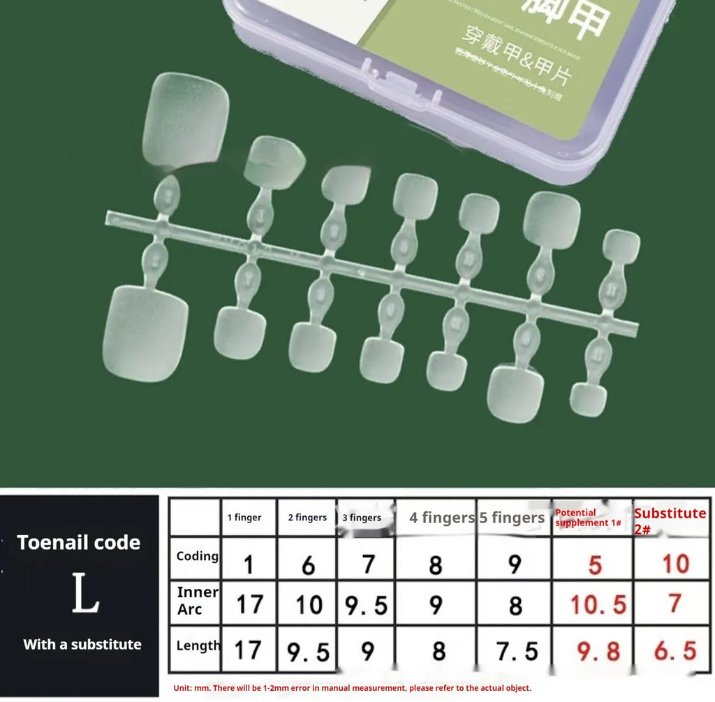 Purple cat eye toenail wear set with 24 pieces in S, M, L sizes and micro glass bead crystal