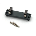 Grey alloy metal parts and black tyres for military remote control car model repair and customisation.