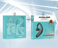 Black or blue wireless Bluetooth unilateral in-ear headset with rotatable earpiece