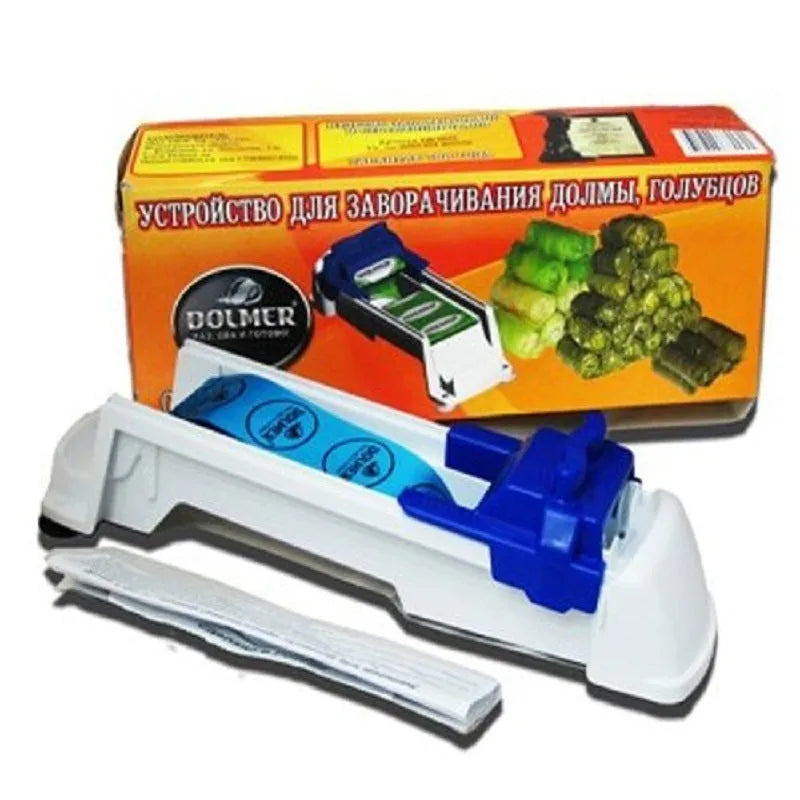 Blue vegetable roll meat roller kitchen gadget 36cm on countertop