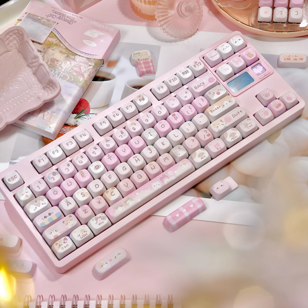 MOA Height profile mechanical keyboard key caps with cartoon artwork sublimated on all five sides