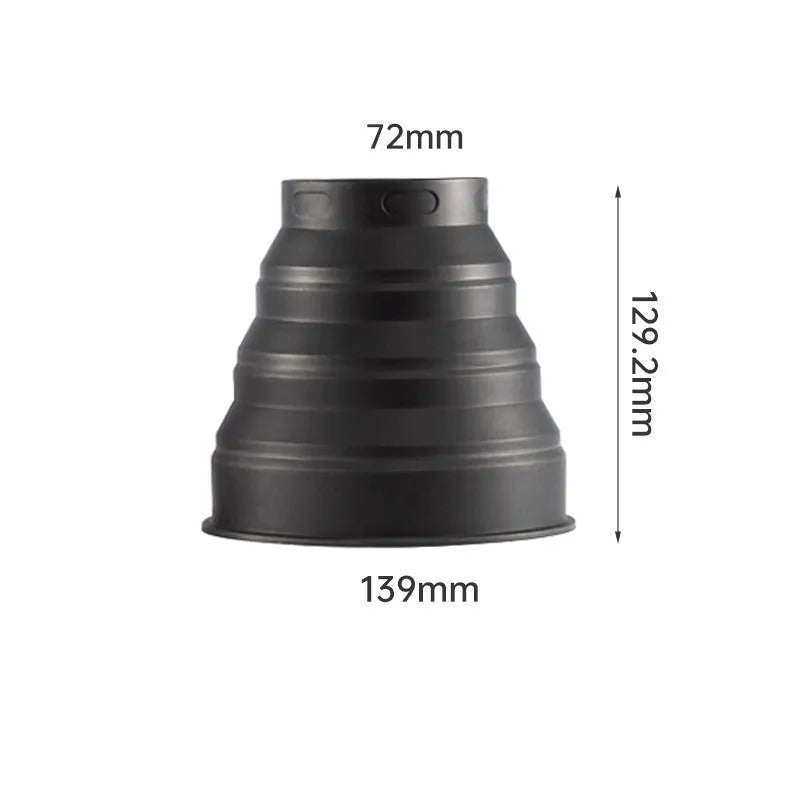 Silicone lens mask light shield for SLR and mobile phone, S 53-67mm and M 72-105mm, matte finish