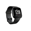 Black waterproof smart watch with heart rate monitor and sleep tracker on a silicone strap.