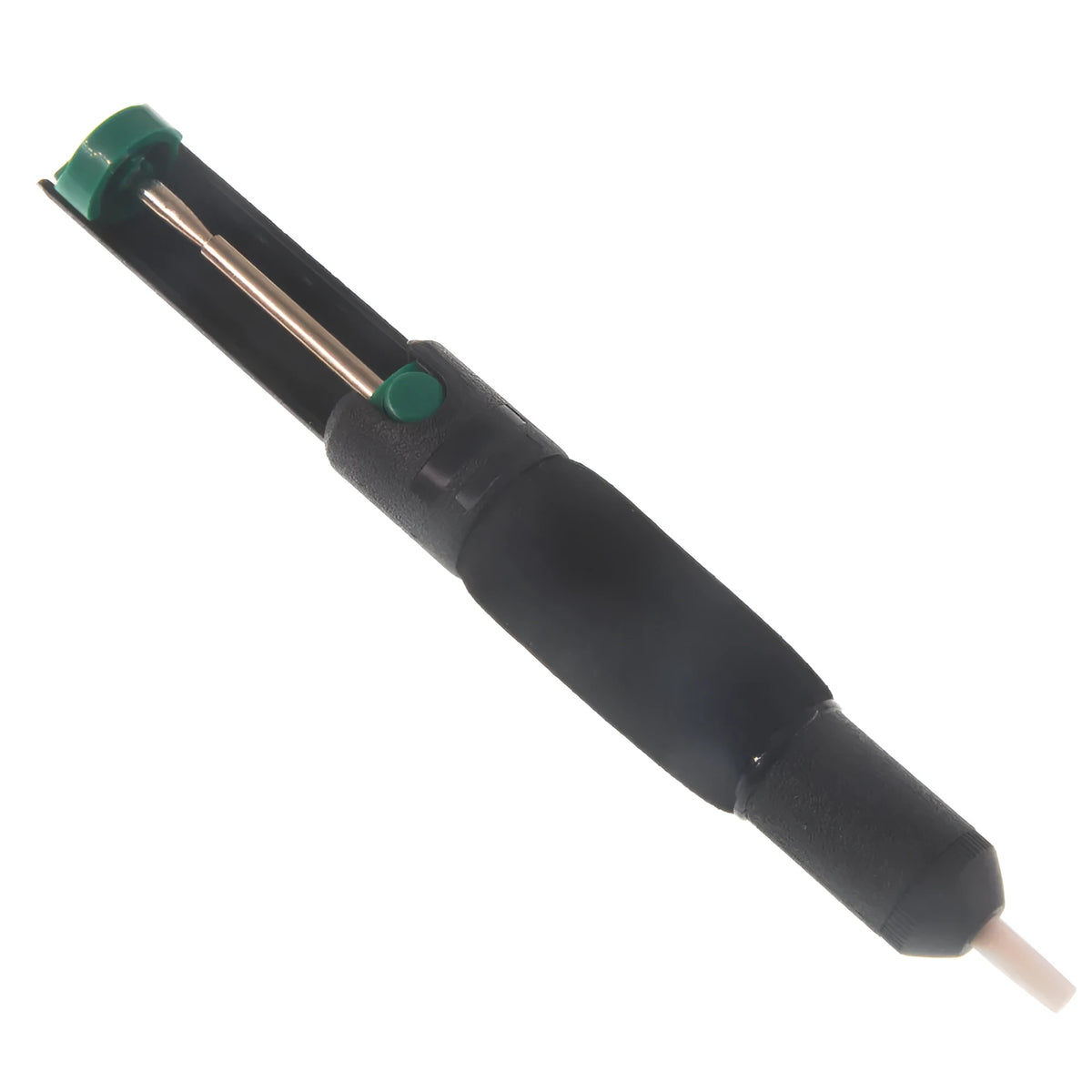 Manual semi-aluminum alloy tin suction device in black, 210mm length