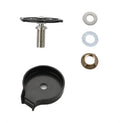 Stainless steel high pressure glass washer with black ABS base and copper hose connections